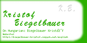 kristof biegelbauer business card